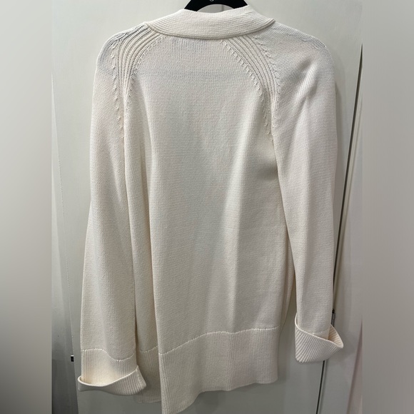 Theory Cotton Off white cardigan, size medium, NWOT - Picture 2 of 3